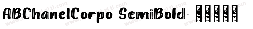 ABChanelCorpo SemiBold字体转换
